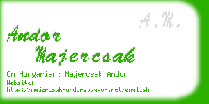 andor majercsak business card